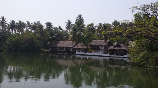 Backwater Atmosphäre nahe Cherai Beach.