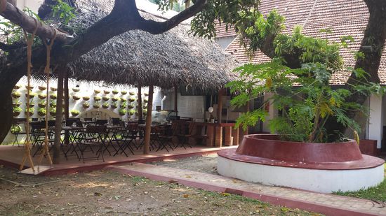 Innengarten der David Hall, sehr angenehm wars...