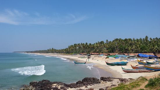 Kappil Beach, paar Leute vor Ort aber meist nur Fischer.