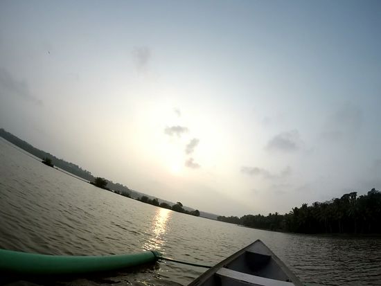 Unterwegs auf dem See direkt vorm Campus...