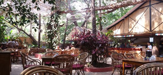 Veganes Gartenrestaurant.