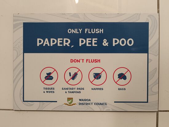 Fundstück des Tages: Die 3P der Toilettenbenutzung