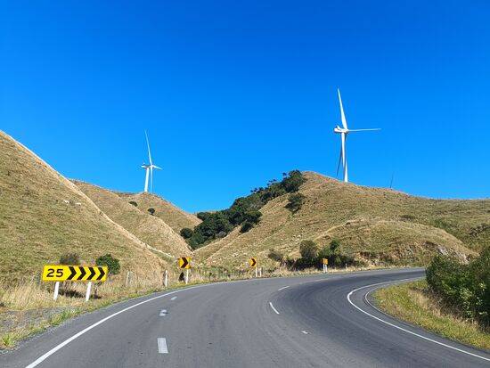Typische Landschaft, heute mit wenig Bäumen, etwas Schaf und in der Sonderedition mit Windrad