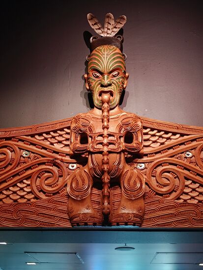 Maori Begrüßung am Eingang