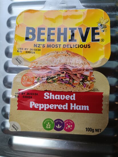 Fundstück des Tages: Heute gab es rasierten, gepfefferten Schinken