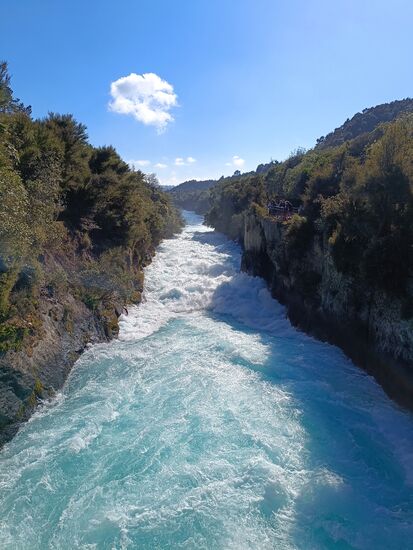 Die Stromschnellen der Huka Falls