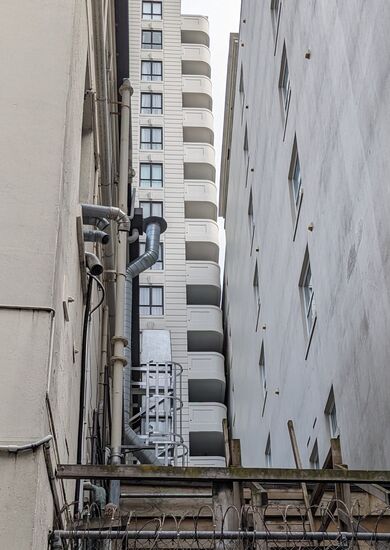 Grenzbebau mit Aussicht