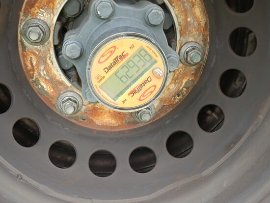 Der Kilometerstand am Rad