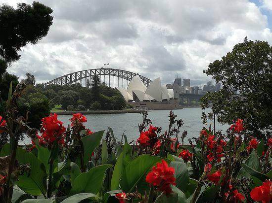Wunderschöner Ausblick vom botanischen Garten aus