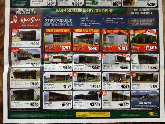 Fundstück des Tages
Neuseeland ist Farmland. Die Werbung der örtlichen Zeitung