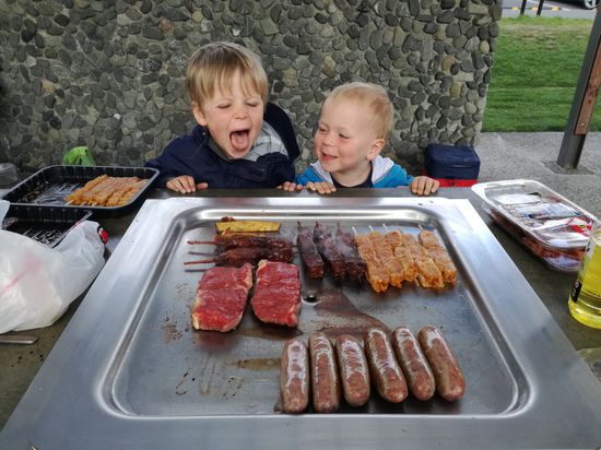 Die Raubtiere warten auf die Fütterung