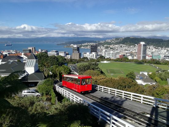 Ausblick auf das Cable Car und den Hafen