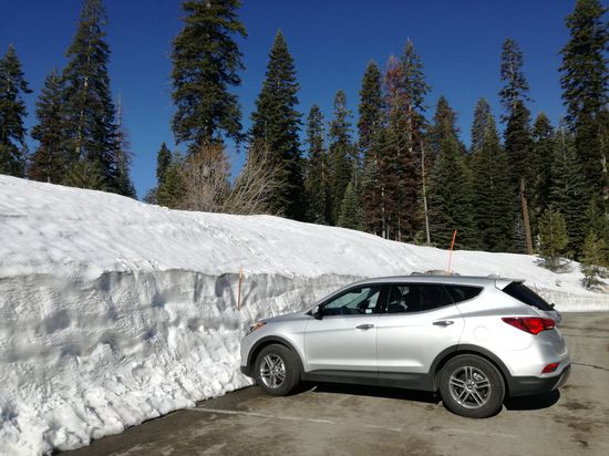 Auf 2200 m liegt noch etwas Schnee