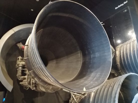 Den Motor der Saturn 5 Rakete findet Kevin toll
