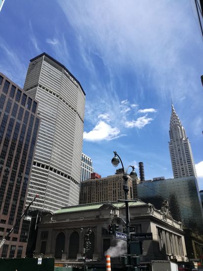 Alle drei zusammen: ehemaliges Pan Am Gebäude, Grand Central Station und Chrysler Building