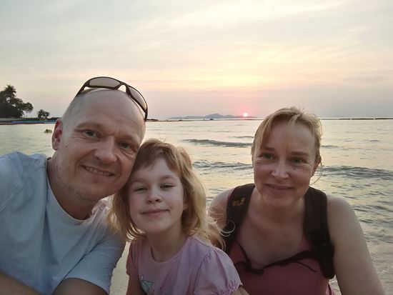 Wir sind endlich am Strand