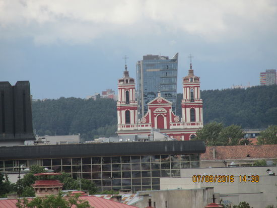 Blick vom Gediminas Turm auf das Alte und das Neue Vilnius