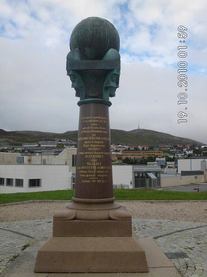 Struves Meridianstein in Hammerfest