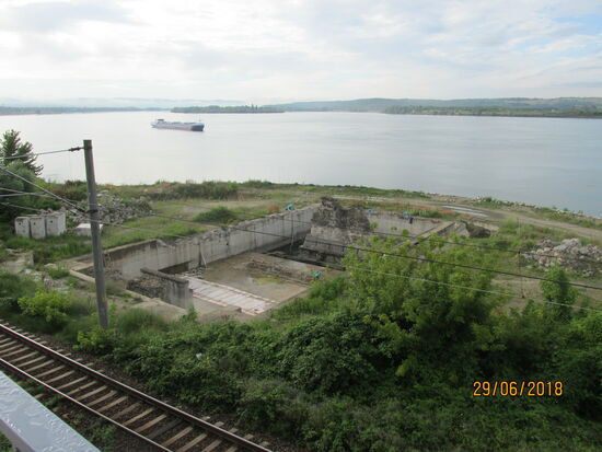 Reste der Pfeiler der Trajanbrücke. Nicht sehr erbaulich, aber durchaus von historischer Bedeutung