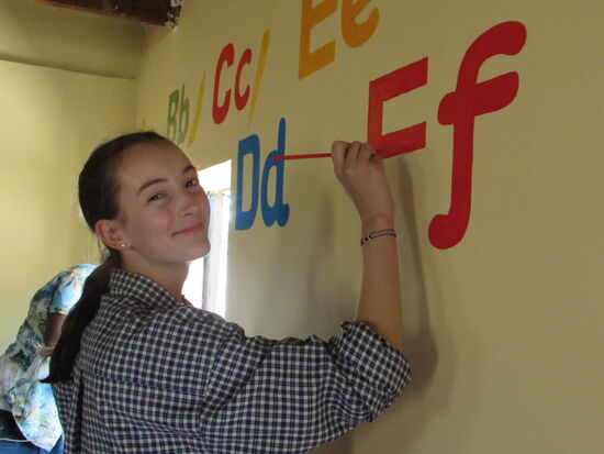 Maria ist in ihrem Element  