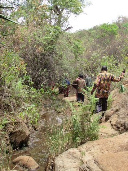 Wenig später setzt sich der Tross wieder in Bewegung in Richtung Dorf.