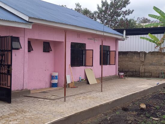 Dort soll die Waschmaschine stehen  