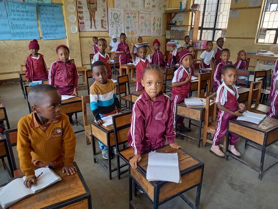 Das Klassenzimmer indem zukünftig unsere Schützlinge unterrichtet werden. In jeder Klasse sind bis zu 33 Schüler.