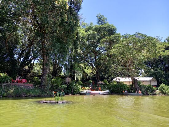 Blick auf die Gastronomie