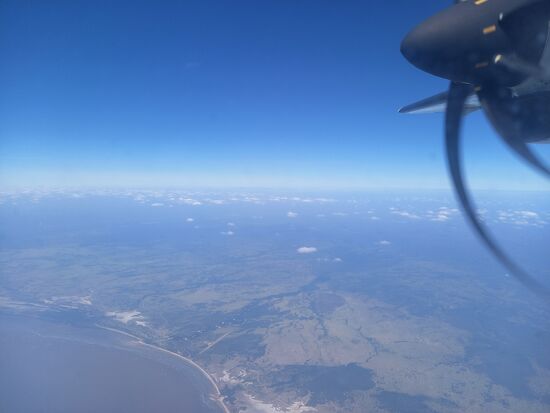 Landeanflug auf die Trauminsel Sansibar.