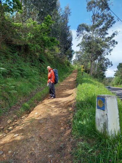 Es geht noch einmal bergauf Richtung Muros de Nalon aber der Regen hat sich verzogen  