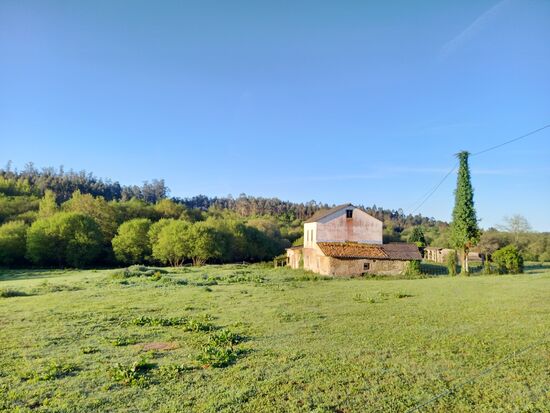 Es geht vorbei an kleinen Höfen, die manchmal verlassen wirken.