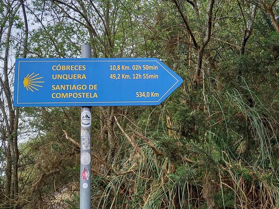 Noch ganz schön weit bis Santiago