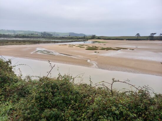 Wir sehen das Delta und schauen in Richtung Meer