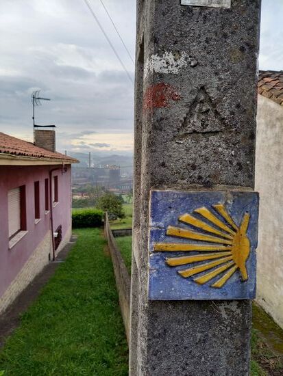 Fast oben angekommen, blicken wir noch einmal über das riesige Industrie Gebiet.