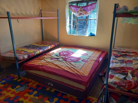 Das Schlafzimmer für sieben Personen.