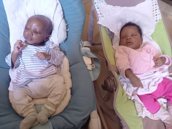 Die Kleinen, Daniel und Elisabeth, lieben die Baby Wippen.