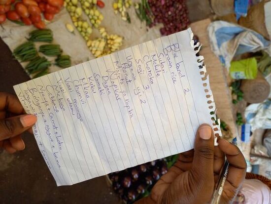 Die Einkaufsliste ist stets lang.