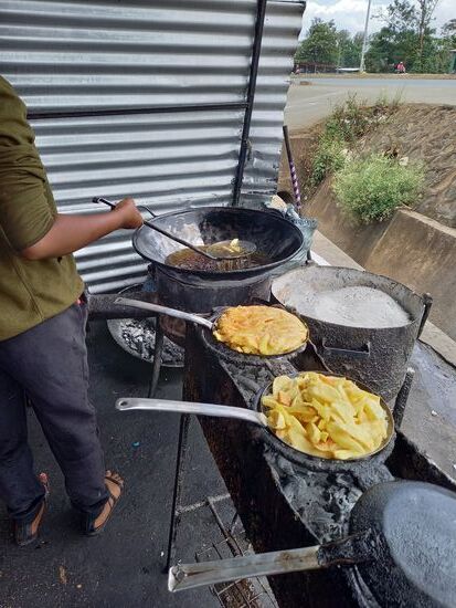 Hier bruzzelt unser Essen.