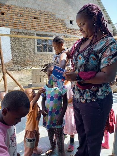 Ich hatte Straßenmalkreide dabei.