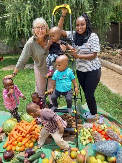 Auch die Trittleiter wurde gespendet.