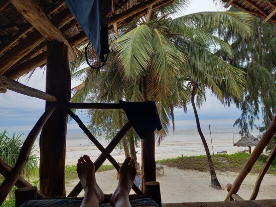 Ein letztes Mal die schöne Aussicht genießen...