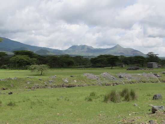 Wir verlassen den Park. Die Landschaft ist auch außerhalb der Parkgrenzen sehr schön.