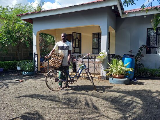 Zwischendurch wurden Eier angeliefert.