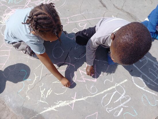 Auch Malkreide ist eine willkommene Abwechslung.