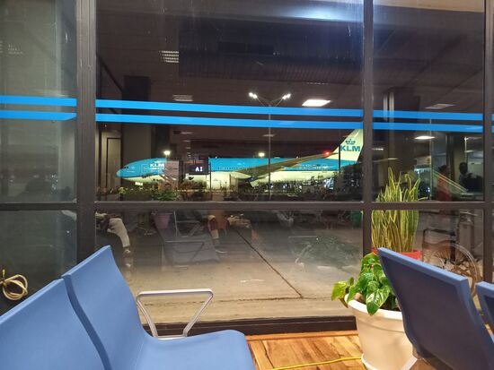 Schließlich ist das Flugzeug da, die Rückreise startet.