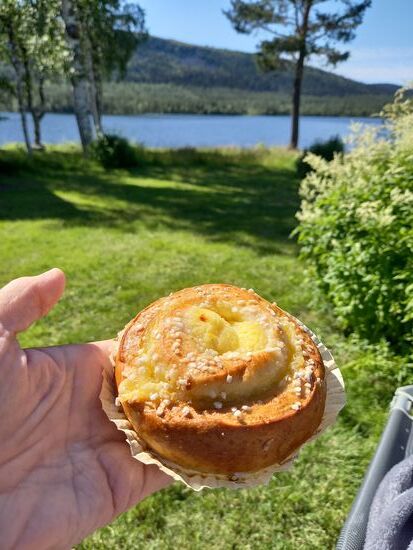 In Schweden genießt man zur Kaffeezeit gern ein Stück Hefegebäck das mit Kardamon gewürzt ist. Sehr lecker!
