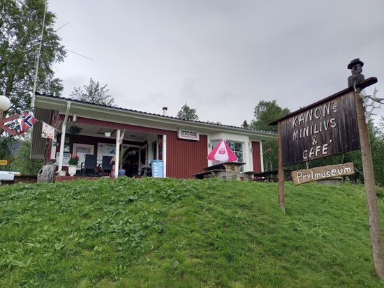 Das kleine Cafe beherbergt auch ein kleines  "Museum".