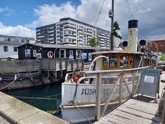 Hausboote gehören neben den vielen anderen Booten und Yachten zum Stadtbild.