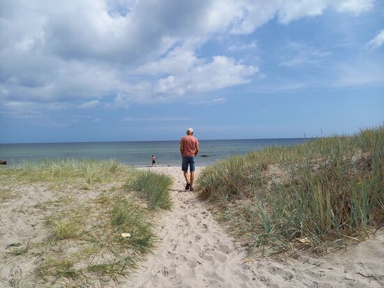 Wir machen einen Strandspaziergang ...