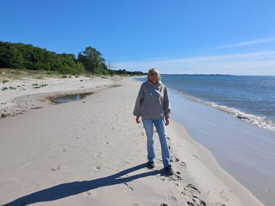 Der Tag fing mit einem Spaziergang am Strand an  